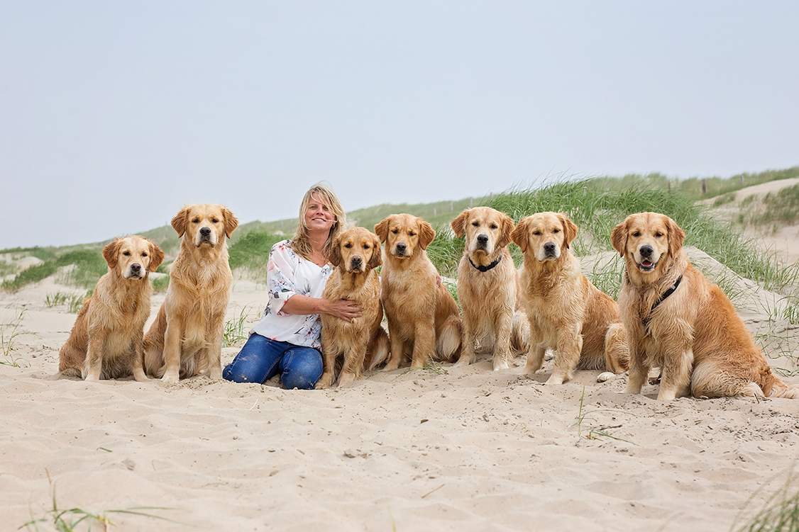 Izzy, Dexter, Sandra, Logan, Ruby, Cooper, Taylor en Hummer